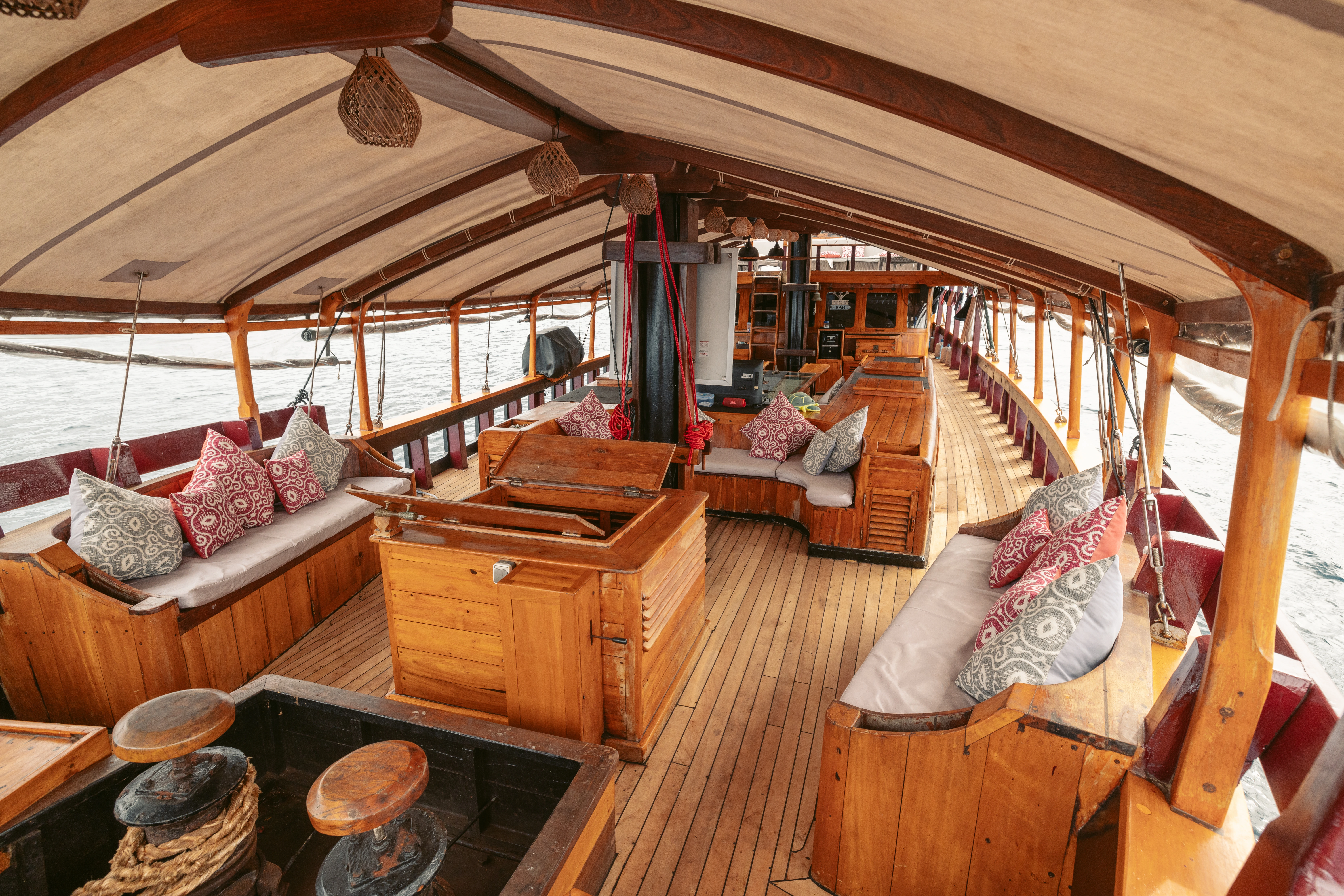Lounge Area onboard Calico Jack style=